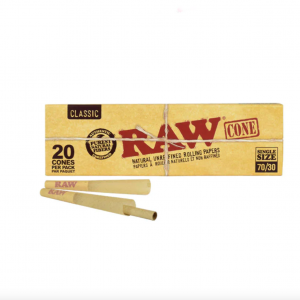 RAW Classic pre-rolled cones single size 70/30