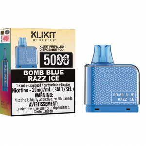 *Bomb Blue Razz Ice Rufpuf Klikit Pod 5000