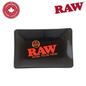 RAW BLACK GLASS MINI TRAY