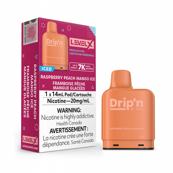 Raspberry Peach Mango Ice 20MG - Level X Drip'n Pod
