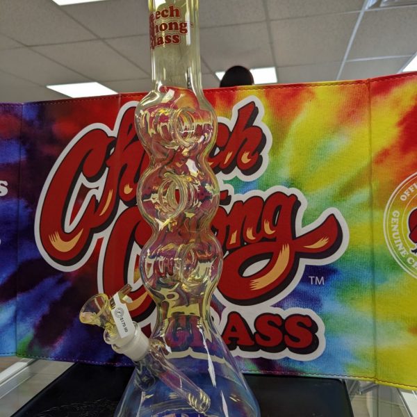 Cheech & Chong Glass - 16" Moe Money Triple Donut Tube
