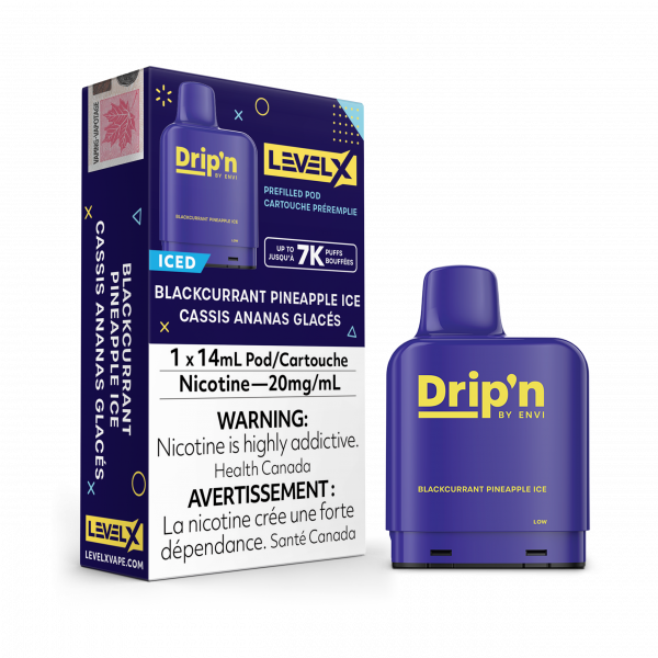 Blackcurrant Pineapple Ice 20MG - Level X Drip'n Pod
