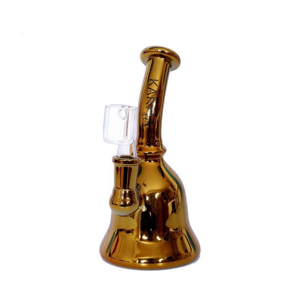 GLASS DAB RIG KARMA 6" METALLIC GOLD KETTLE