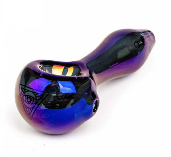 Red Eye Tek 4" Metallic Terminator Finish Spoon Hand Pipe W/ Built In Screen
