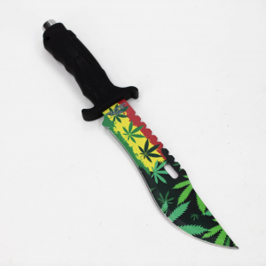 Defender-Xtreme 13″ ABS Handle Hunting Knife With Sheath [14010 / 13571] - Green Leaf