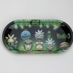 SMALL METAL ROLLING TRAY OVM - R&M Cartoon Green