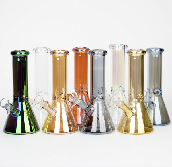 8" Solid Color Eletroplate Glass Beaker Bong [BH107x]