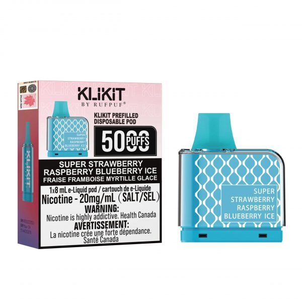 *Super Strawberry Raspberry blueberry Ice - Rufpuf Klikit Pod 5000