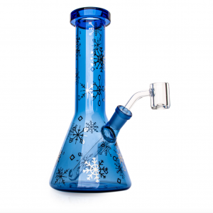 Red Eye Glass 8.5" Sapphire Blue Winter Wonderland Concentrate Rig