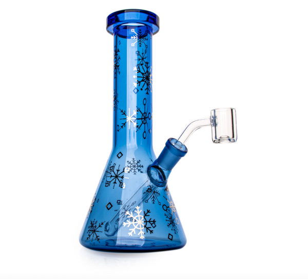 Red Eye Glass 8.5" Sapphire Blue Winter Wonderland Concentrate Rig