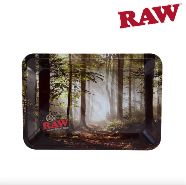 Raw Smokey Trees Rolling Tray Cover - Medium