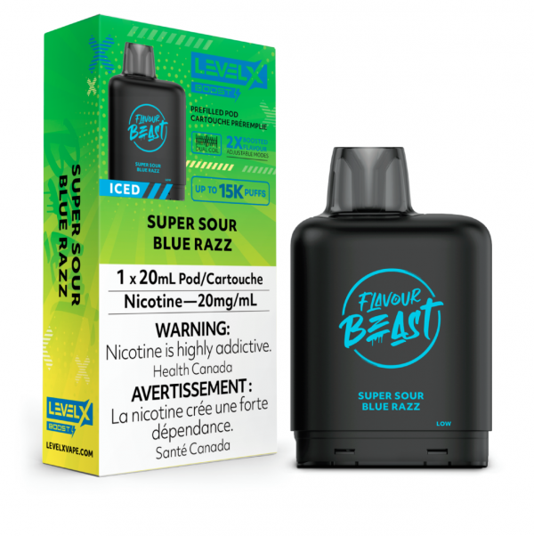 Super Sour Blue Razz Iced - Level X FB